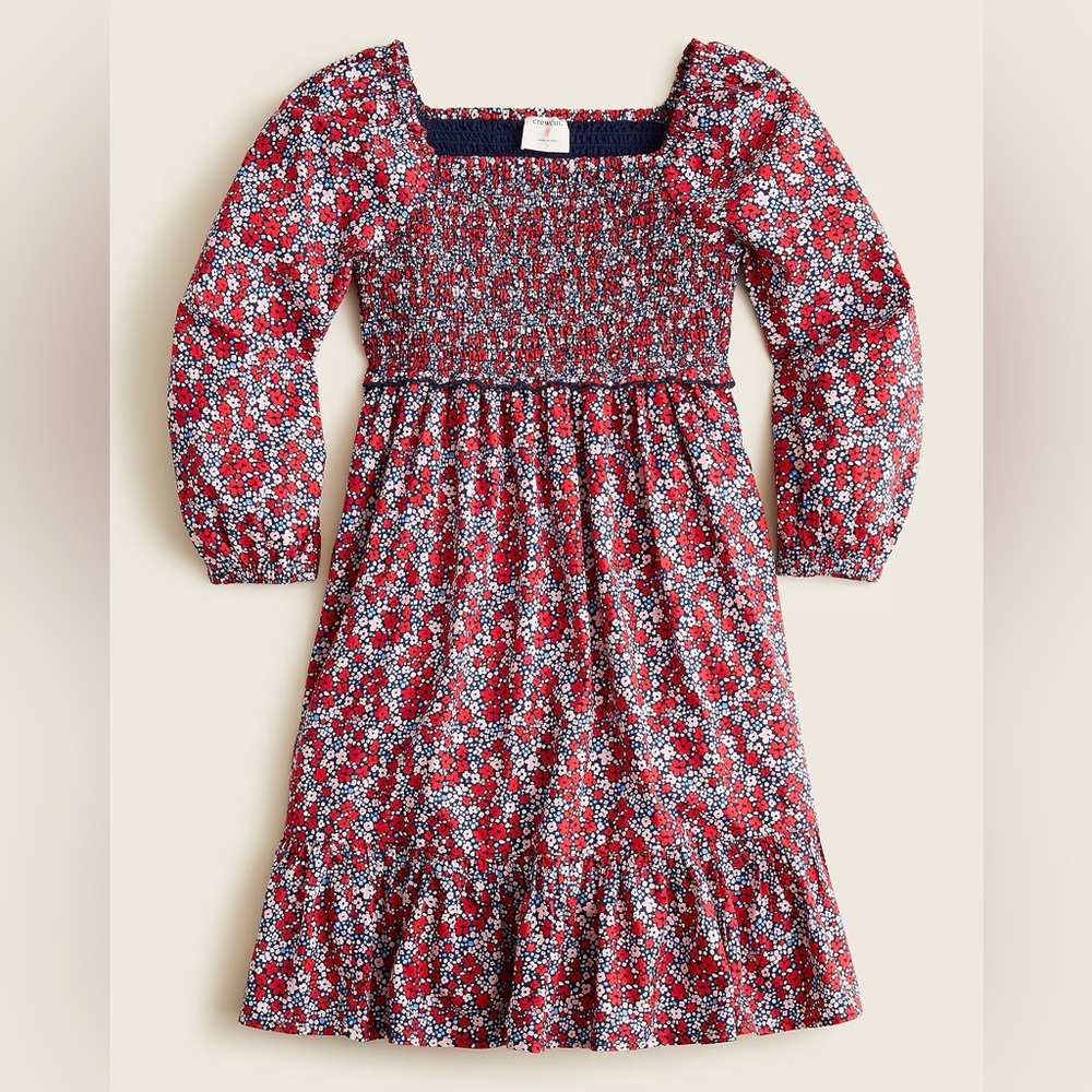 J. Crew Re-Imagined Long Sleeve Smocked Floral Dress